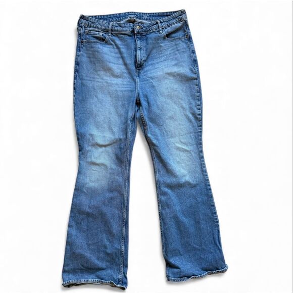 Womens Old Navy Higher High Waisted  Stonewash Blue Jeans in Clover - Sz 16 - Picture 3 of 5